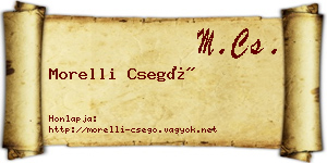 Morelli Csegő névjegykártya